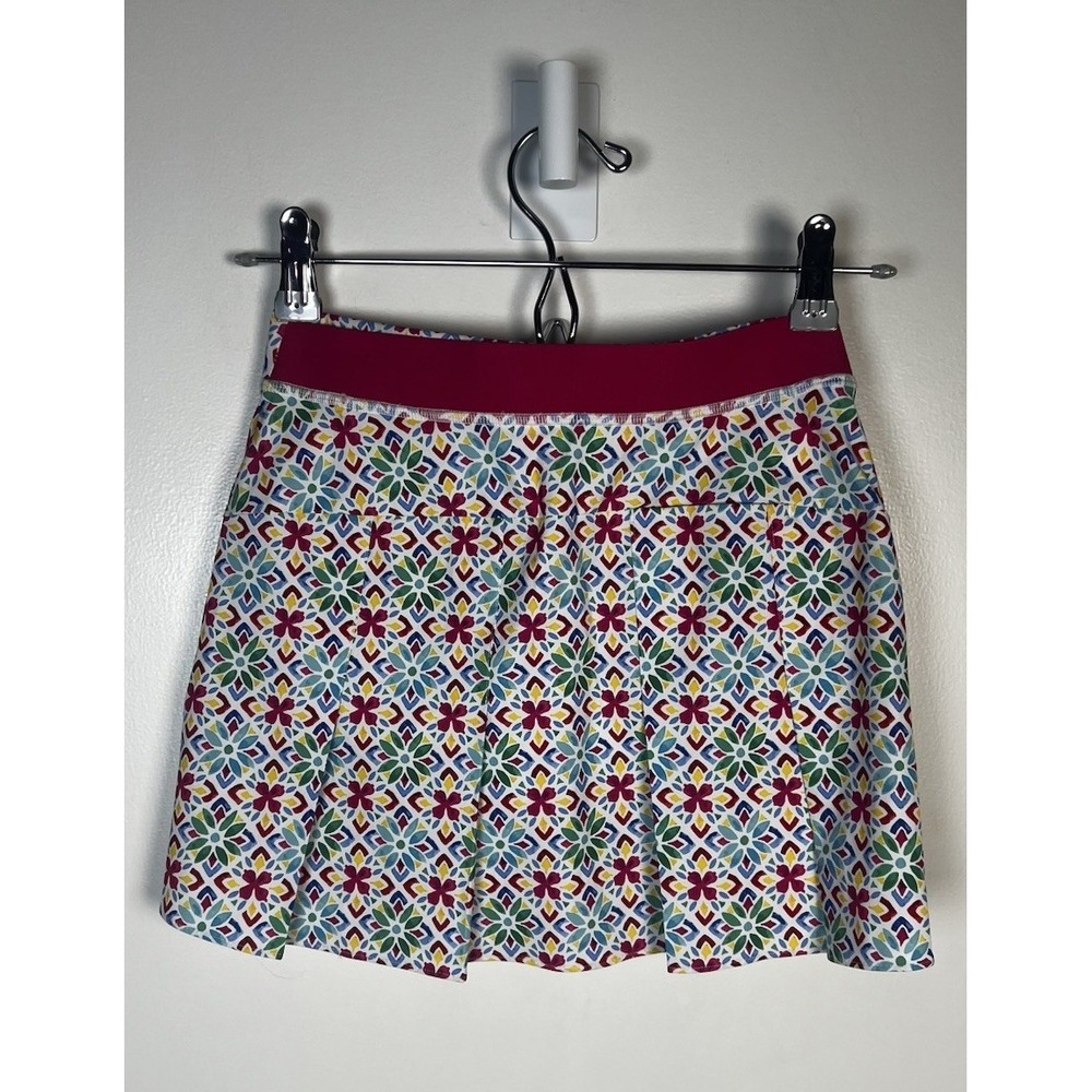 Ralph Lauren RLX Girls Golf Aim Pleated Tiles Skort Multi Youth Size Small 7 - Picture 1 of 8